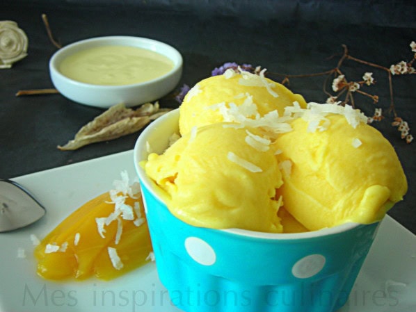 Glace à la mangue (sans sorbetière) Glace à la mangue (sans sorbetière)