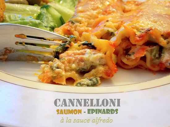 Cannelloni au saumon et épinards