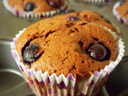 Muffins chocolat myrtilles de cyril lignac