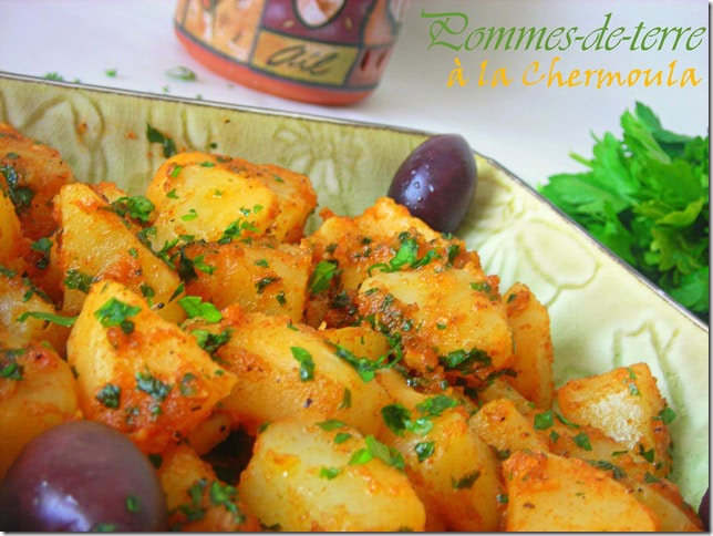 Pomme de terre a la charmoula / batata mchermla Pomme de terre a la charmoula / batata mchermla