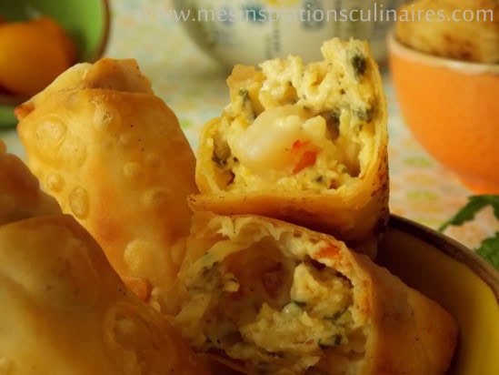 Bourek au fromage & crevettes a la feuille de brick turque