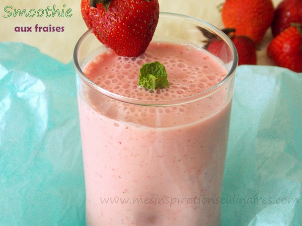 Smoothie fraises lait de coco