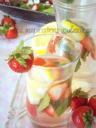 Soda aux fraises citron et menthe