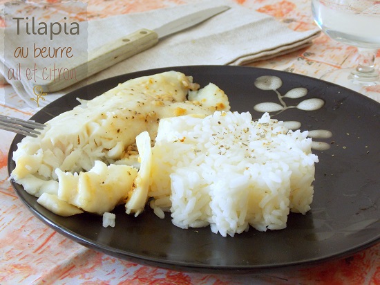 Tilapia sauce au beurre, citron et à l'ail