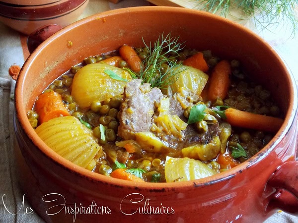 tajine de fenouils carottes et petits pois