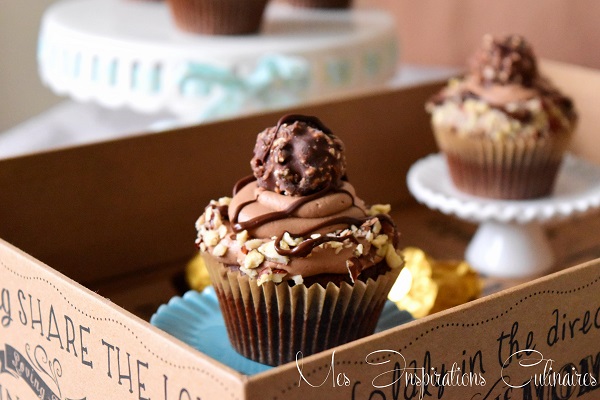 Cupcakes au Ferrero Rocher & au Nutella