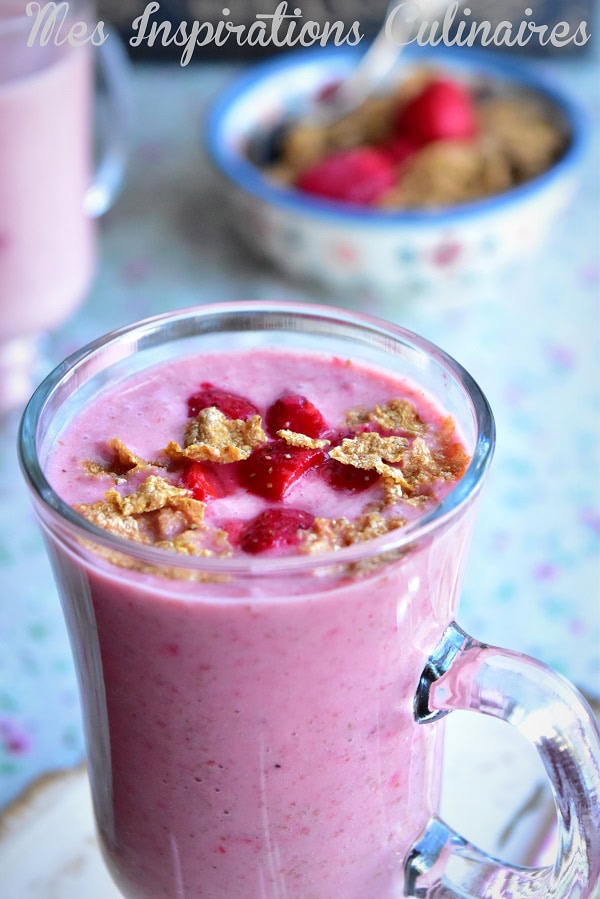 smoothie parfait fraises et banane 1