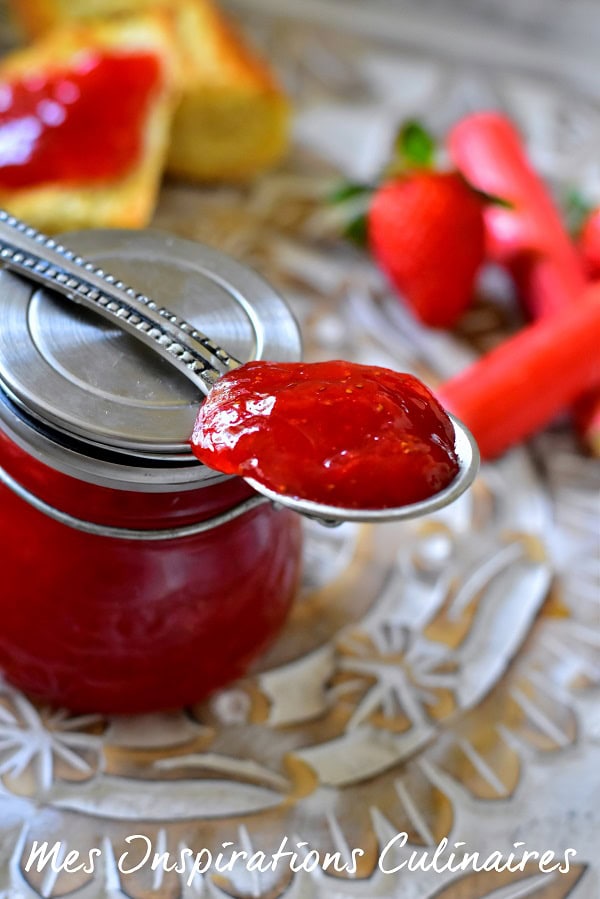 Confiture fraise rhubarbe
