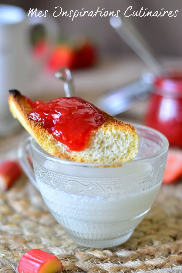 Confiture fraise rhubarbe