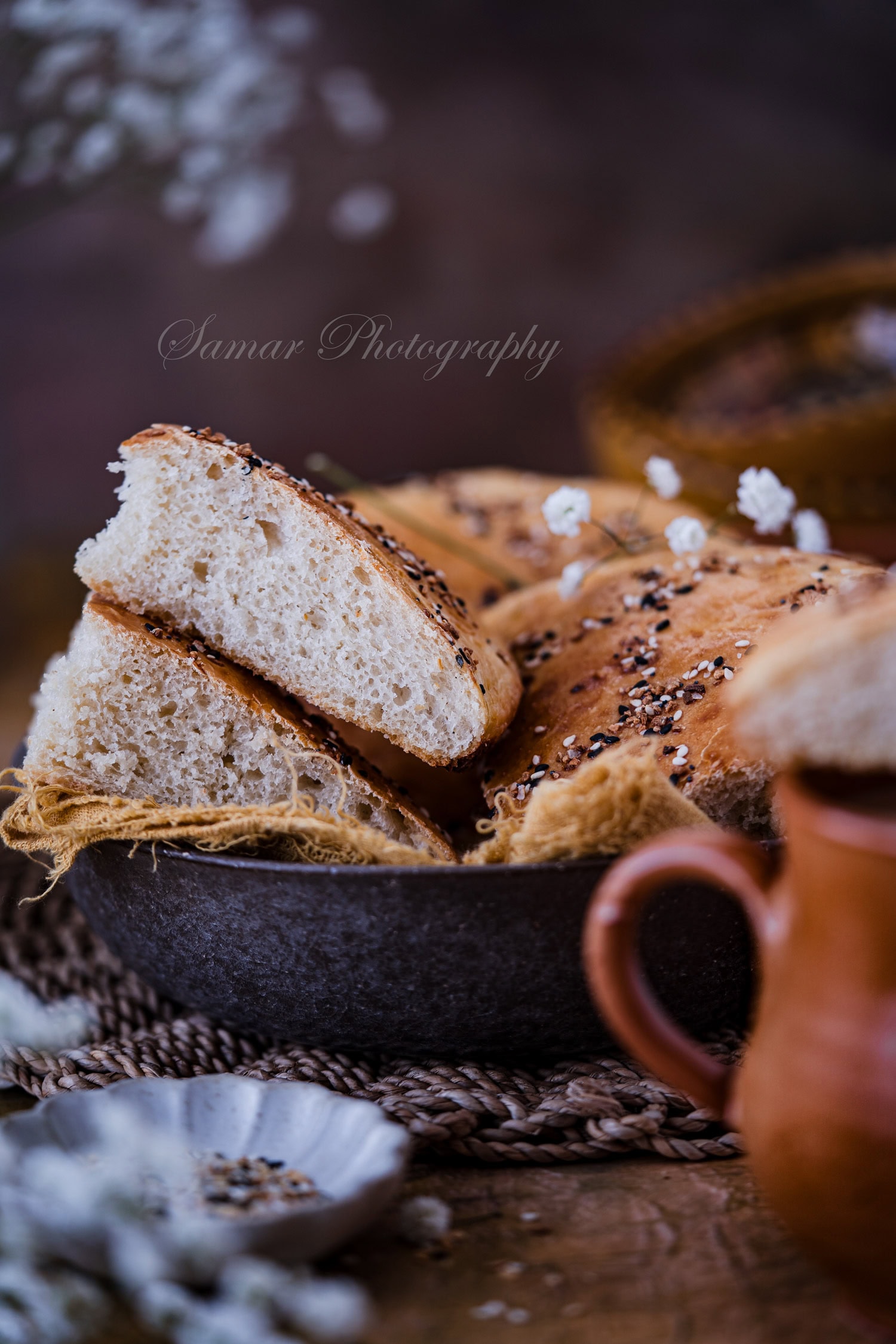 Pain arabe à la farine