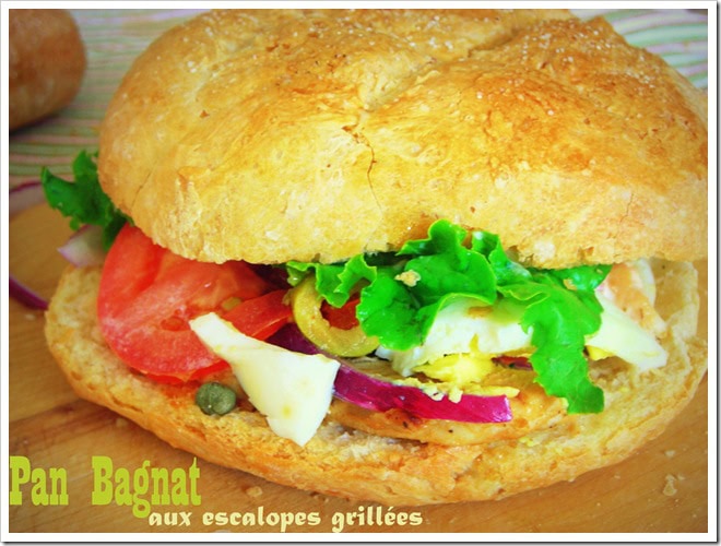 pan bagnat ou pain bagnat (sandwich niçois)