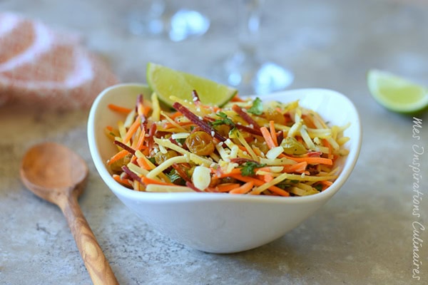 Salade de carotte au cumin et raisins secs