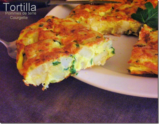 Tortilla aux courgettes / pommes de terre