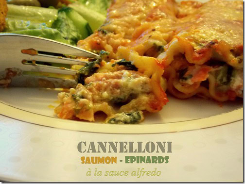 Cannelloni au saumon et épinards