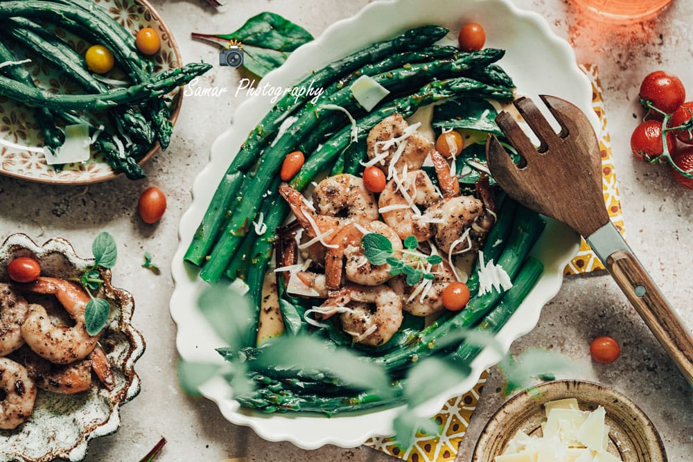 Salade d’asperges aux crevettes