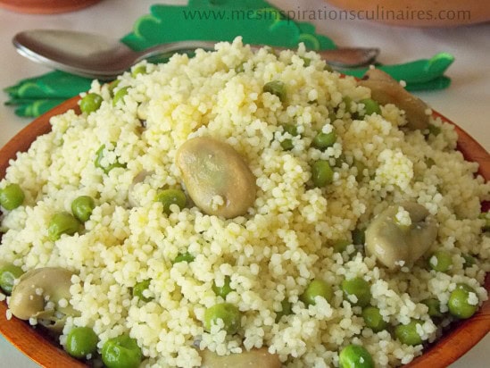 Mesfouf ou couscous aux petits pois (jelbana)