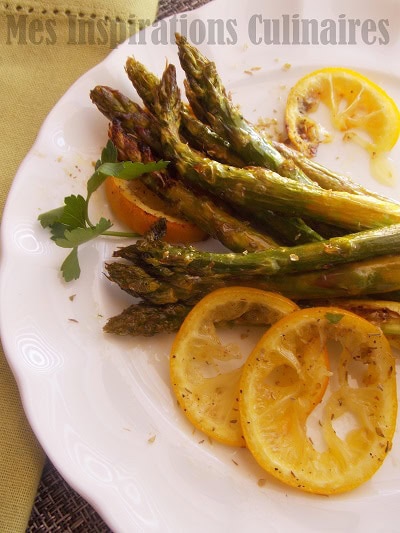 Asperges roties aux herbes et au citron