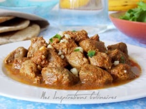 Kebda Mchermla : recette algérienne de foie d’agneau en sauce au carvi