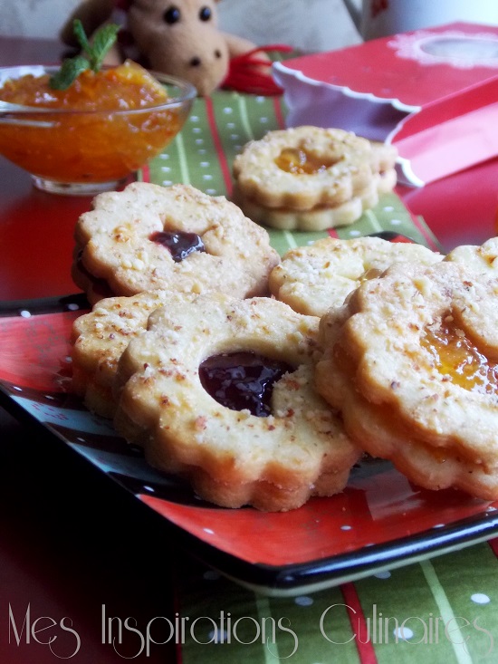 Biscuits Sablés linzer à la marmelade d'orange