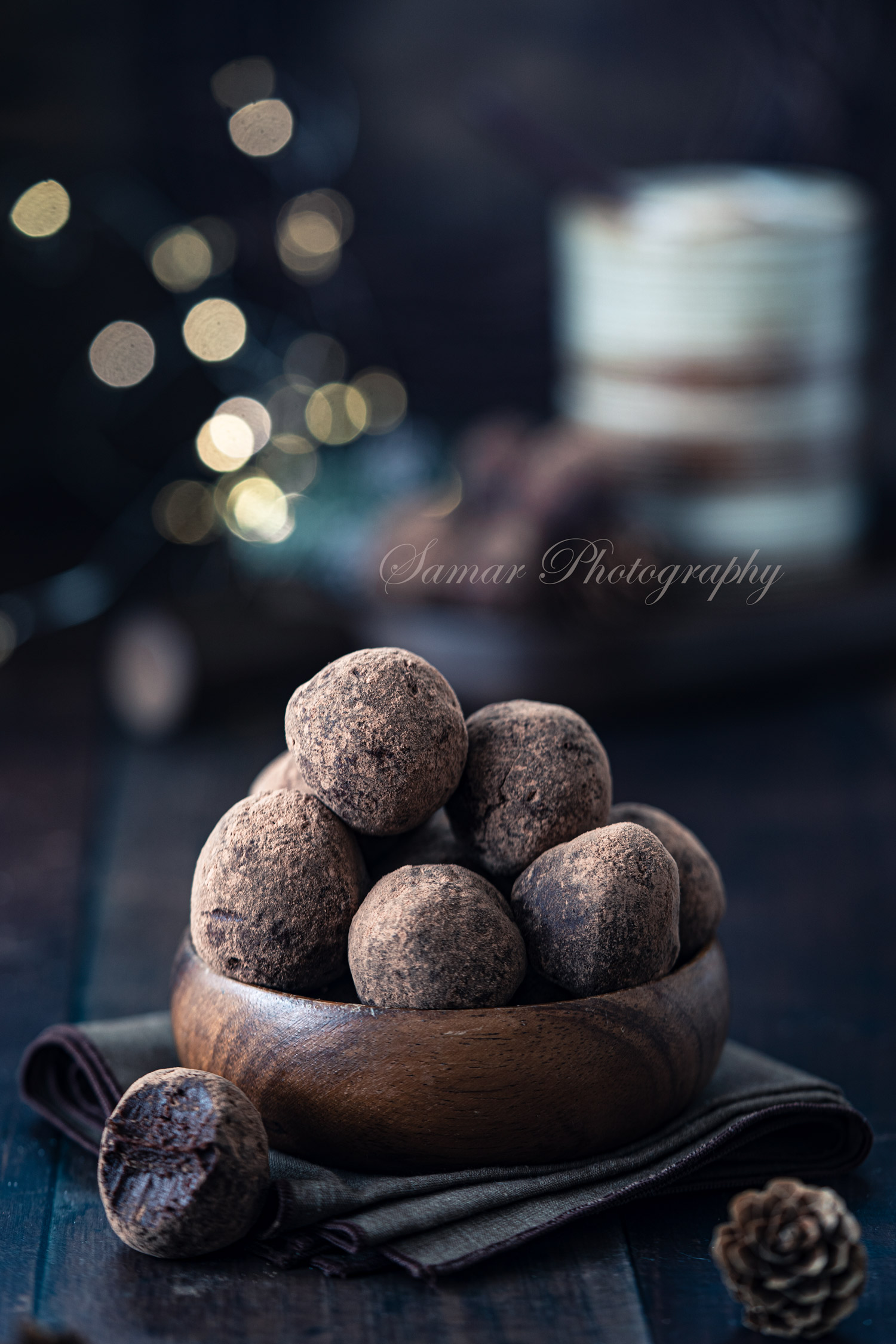Truffes au chocolat noir Truffes au chocolat noir