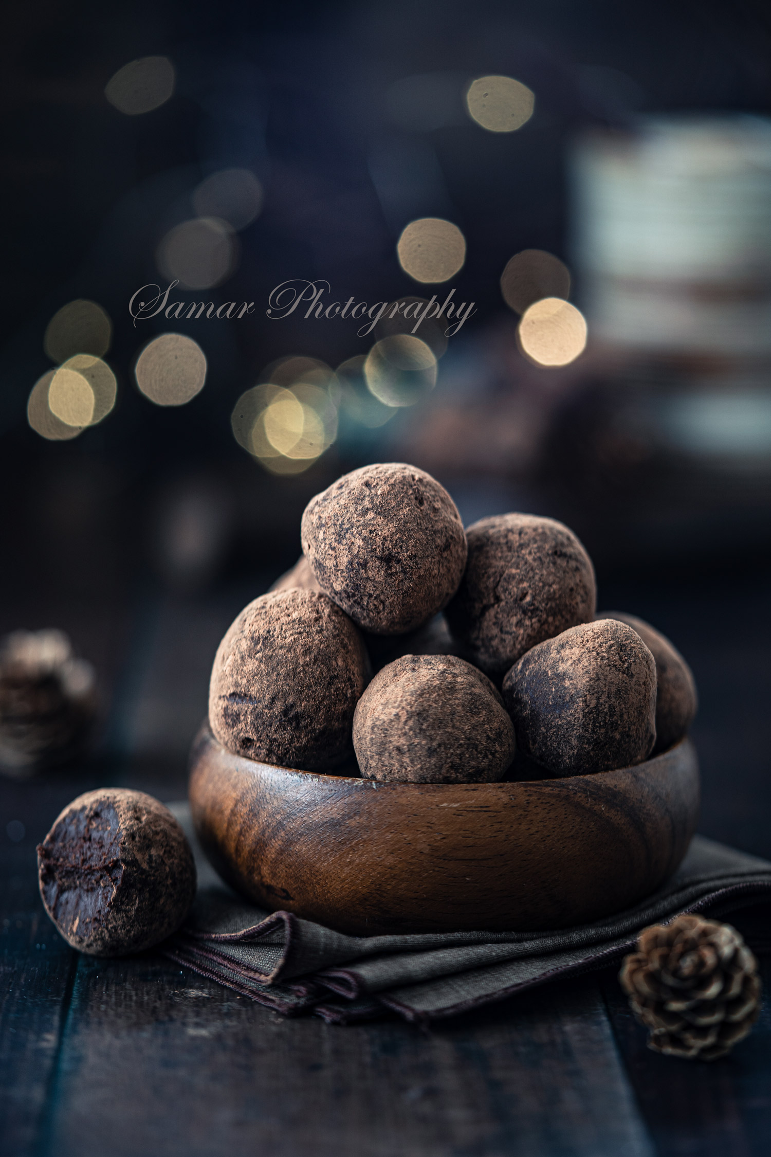 Truffes menthe et chocolat noir Truffes menthe et chocolat noir