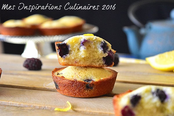 Recette de Financiers aux amandes, myrtilles et citron