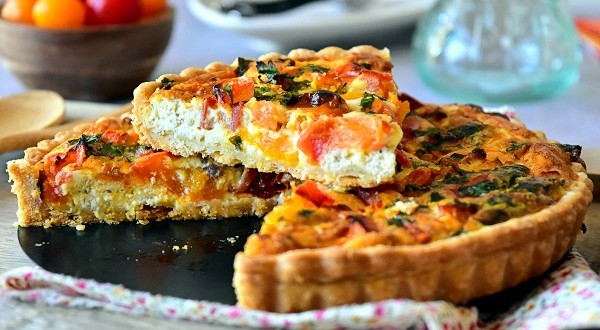 Quiche à la tomate et au chèvre