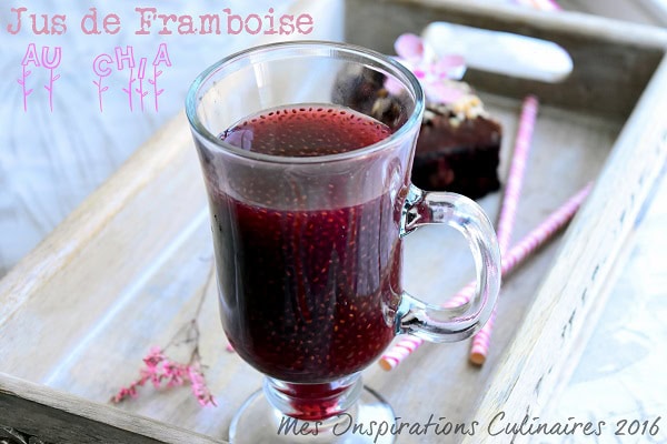 Jus de Framboise aux graines de Chia