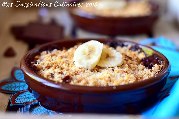 Crumble Banane chocolat facile