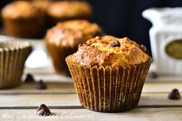 Muffins aux pépites de chocolat : Recette américaine