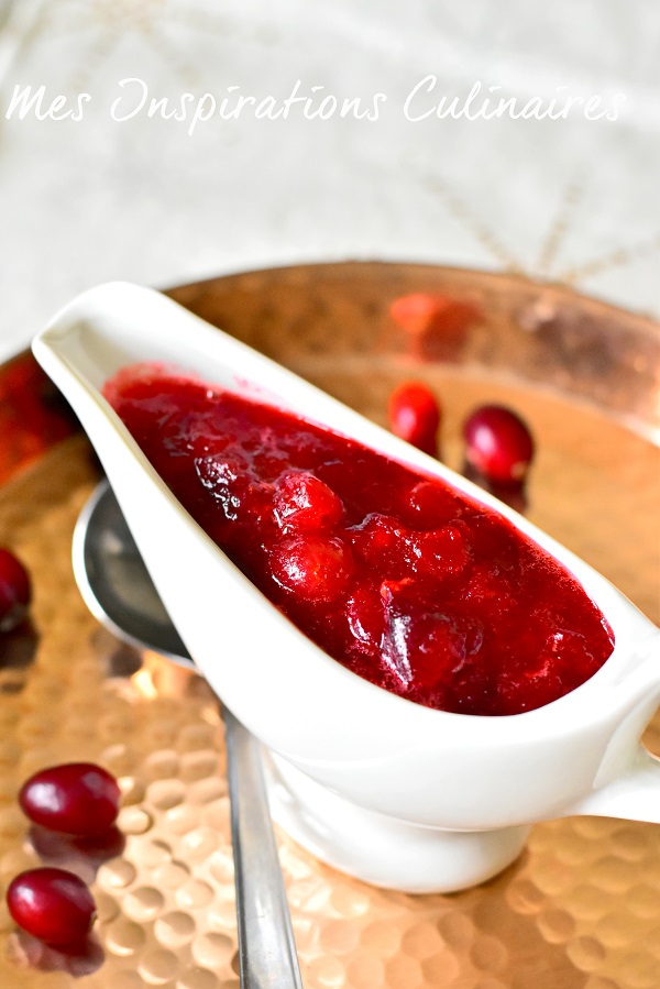 Sauce cranberries ou cranberry sauce fraîches maison
