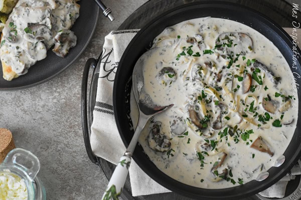 Sauce crémeuse aux champignons, recette rapide