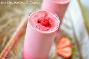 Milkshake aux fraises et banane