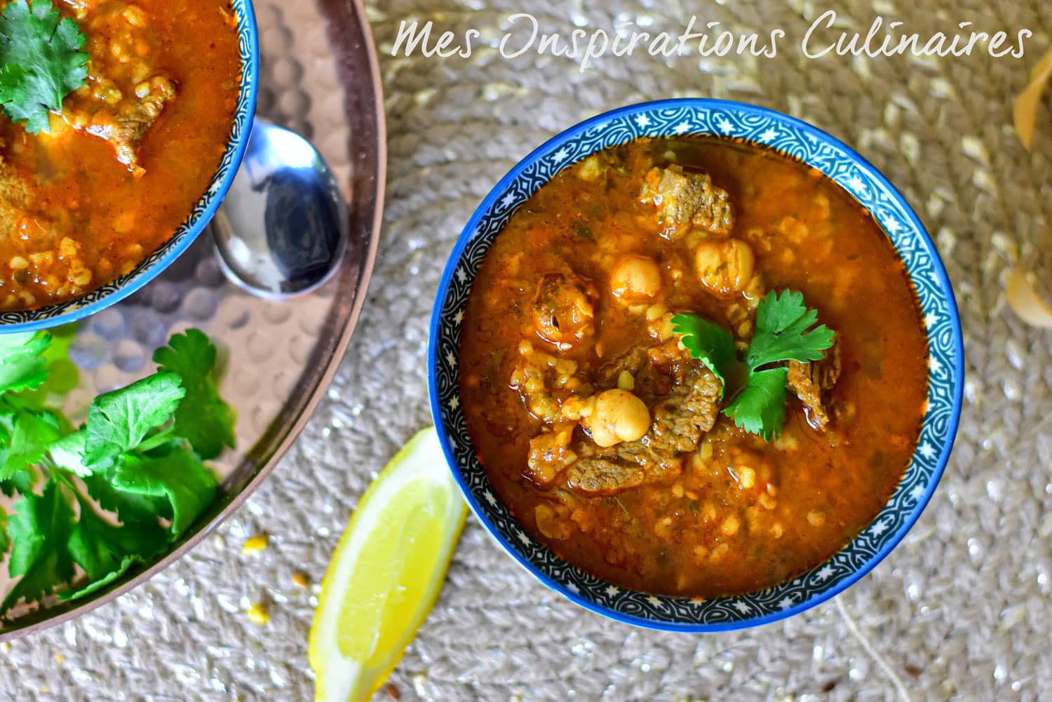 Chorba tunisienne tchicha (soupe traditionnelle à l’orge)