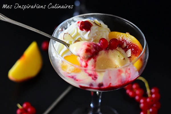 Lassi Glacé façon pêche Melba