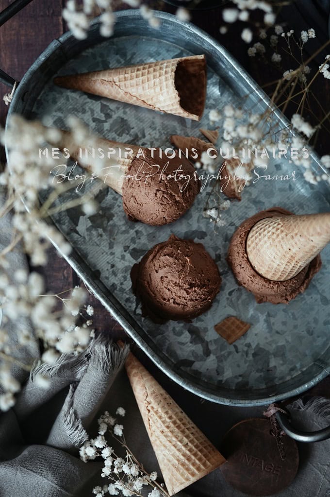 Glace au chocolat sans sorbetière 