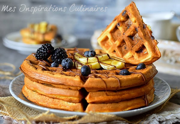 Pâte à gaufres au chocolat banane