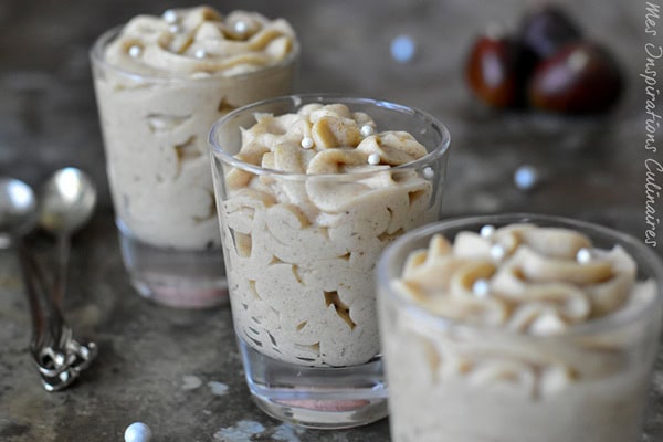 Mousse à la crème de marron, sans oeufs