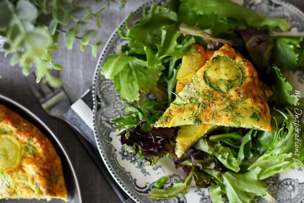 Frittata de courgettes feta, recette facile