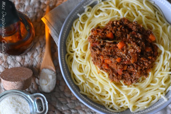 Spaghetti Bolognaise, pâte bolognese