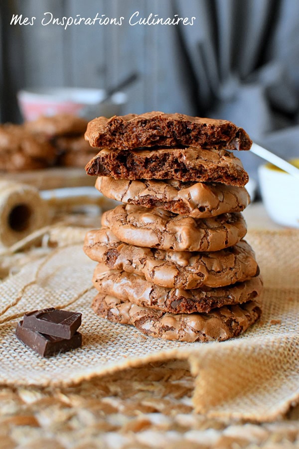 Recette cookies brownies au chocolat americains