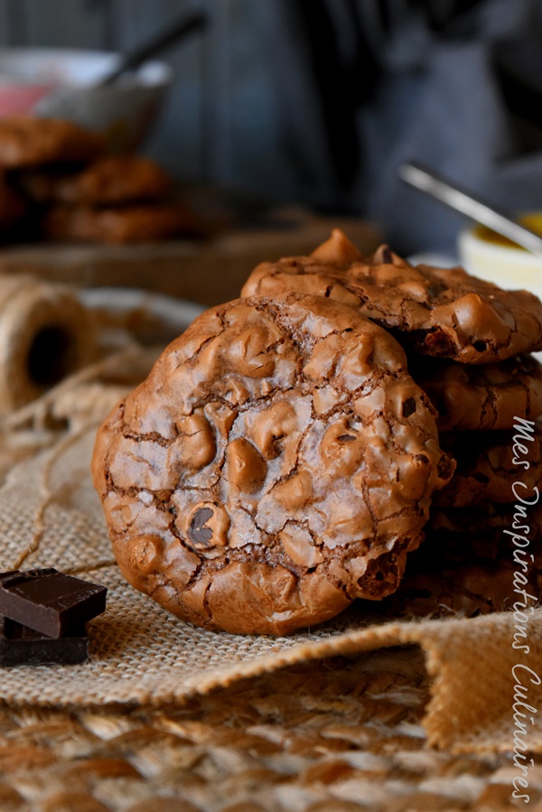 Recette cookies brownies au chocolat americains