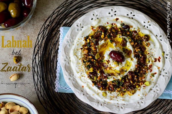 Labneh libanais, (labné bel za'atar)