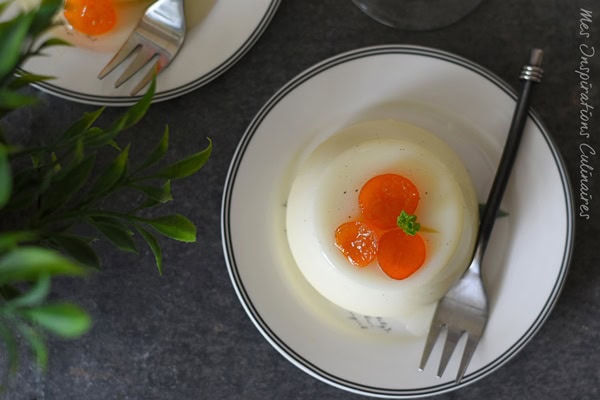 Panna cotta vanille et kumquat confit