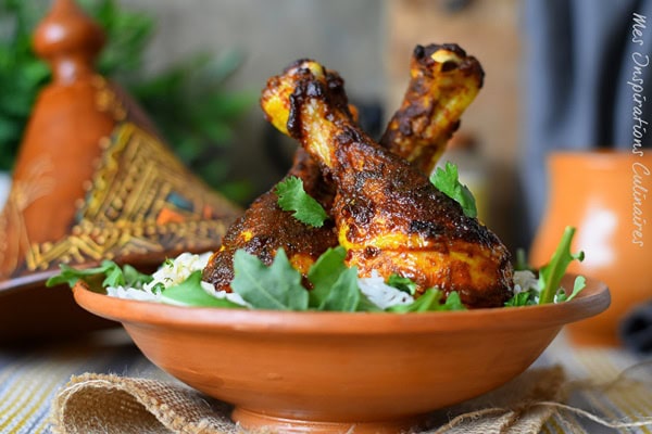 Poulet au citron au four, (ail et coriandre)