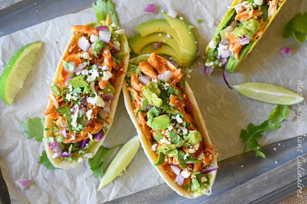 Tacos mexicain au poulet Tinga