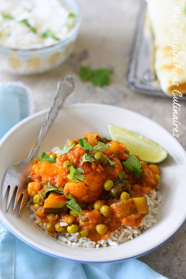 Curry De Légumes Cari Indien Végétarien - 