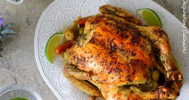 Poulet rôti aux herbes de Provence au four