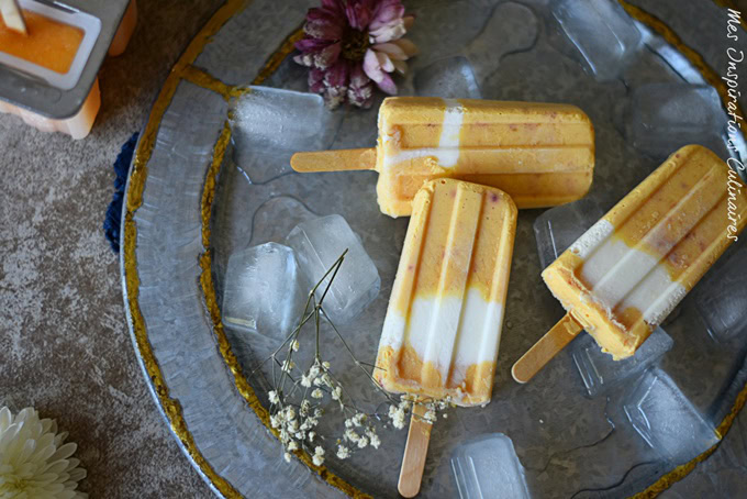 Les popsicle aux pêches et yaourt