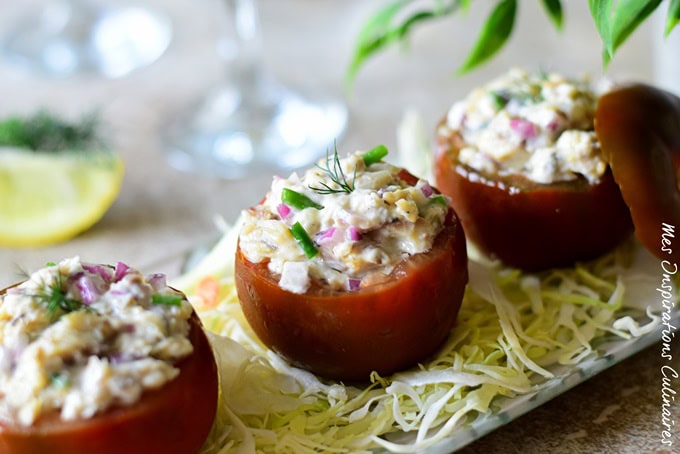 Recette de tomate farcie, nid de tomate aux sardines